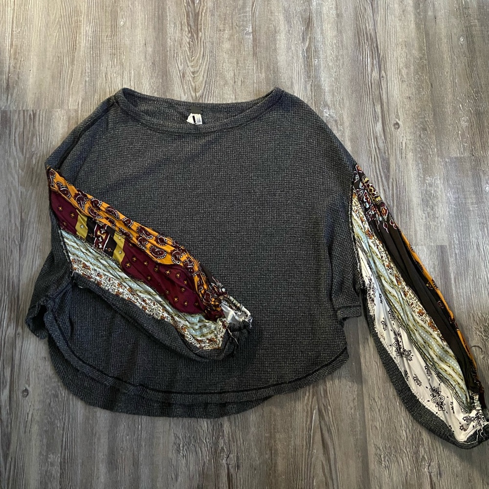 Free People Flowy Long Sleeve Shirt
